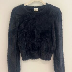 Sunday Best Charcoal Fuzzy Sweater
